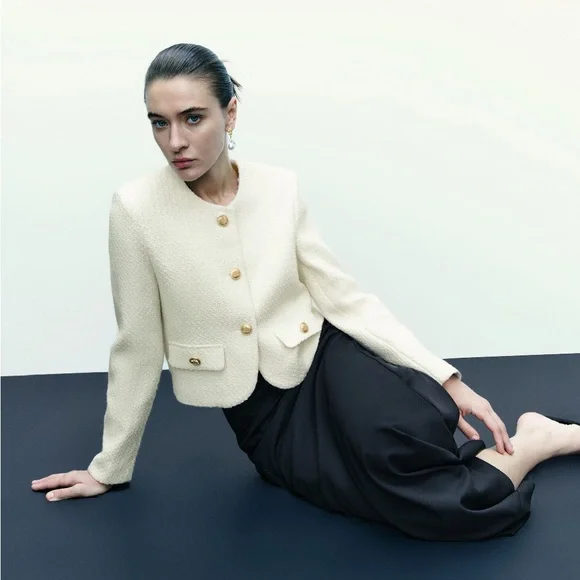 Urban Revivo TWEED JACKET - Picture 3 of 7